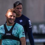 Joaquín Sánchez durante un entrenamiento del Betis.