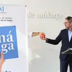 El vicepresidente primero de la Diputación de Málaga y responsable del Área de Desarrollo Económico y Social, Juan Carlos Maldonado, presentando campaña de Sabor a Málaga para potenciar los productos locales