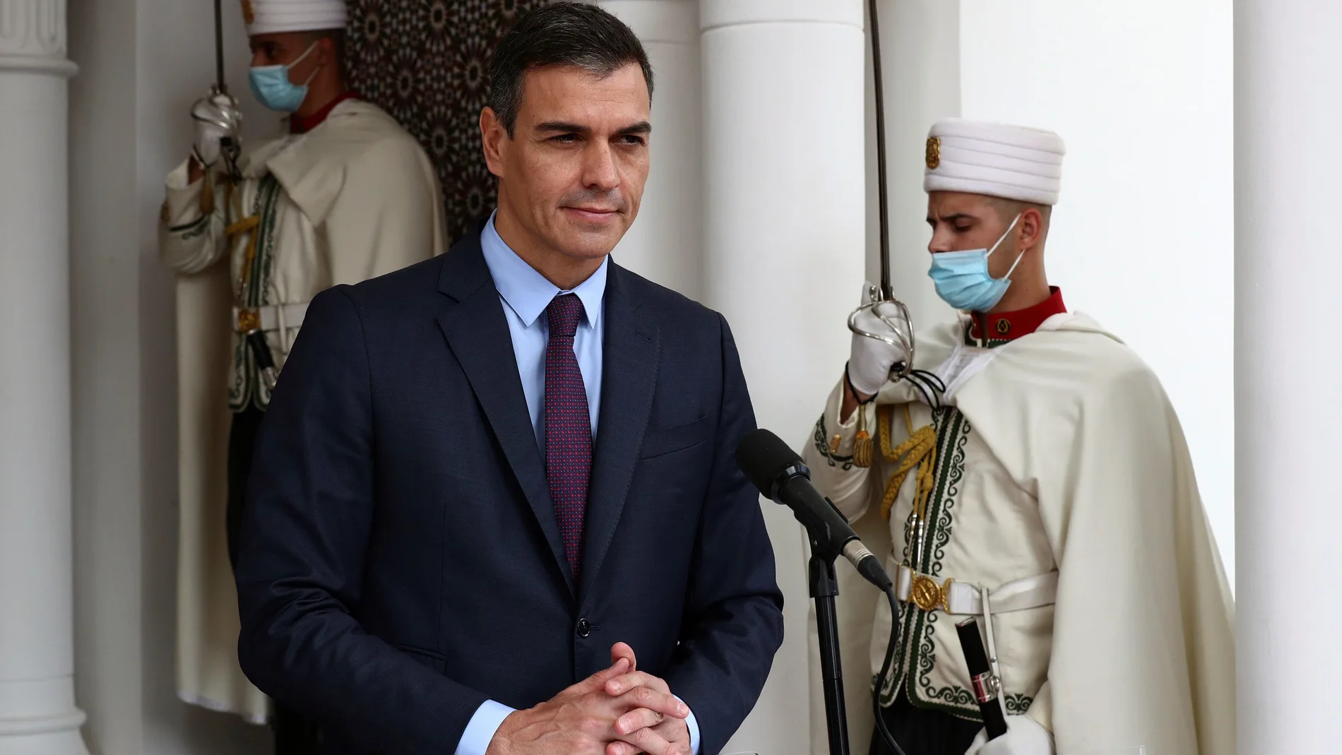 El presidente del Gobierno, Pedro Sánchez en su visita oficial en Argelia en octubre de 2020.
