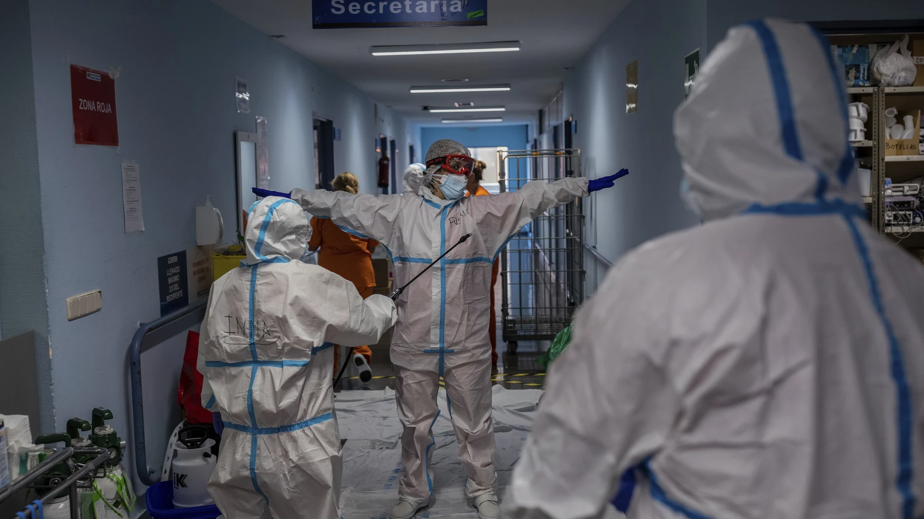 Médicos del Hospital Severo Ochoa, en Leganés
