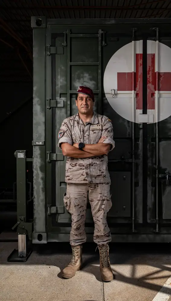 Teniente Coronel Armando José Munayco de la Unidad Médica Aérea de Apoyo al Despliegue (UMAAD)