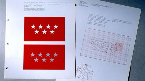 Boceto de la bandera de la Comunidad de Madrid