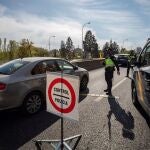 Controles en los accesos a Madrid en aplicación del estado de alarma decretado por el Gobierno