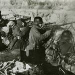 Soldados españoles de la División Azul en la Batalla de Krasny Bor