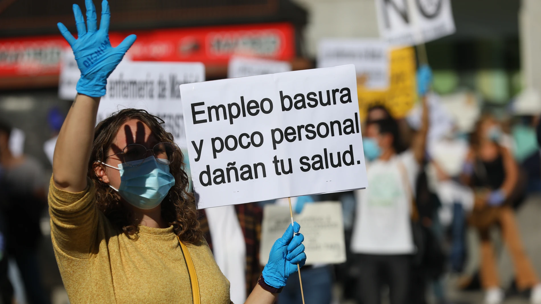 Los enfermeros de Madrid se concentraron la semana pasada en la Puerta del Sol