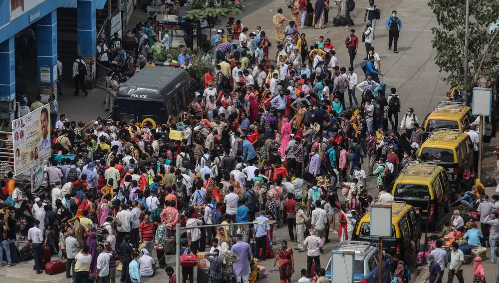 Las grandes aglomeraciones son habituales en la India.