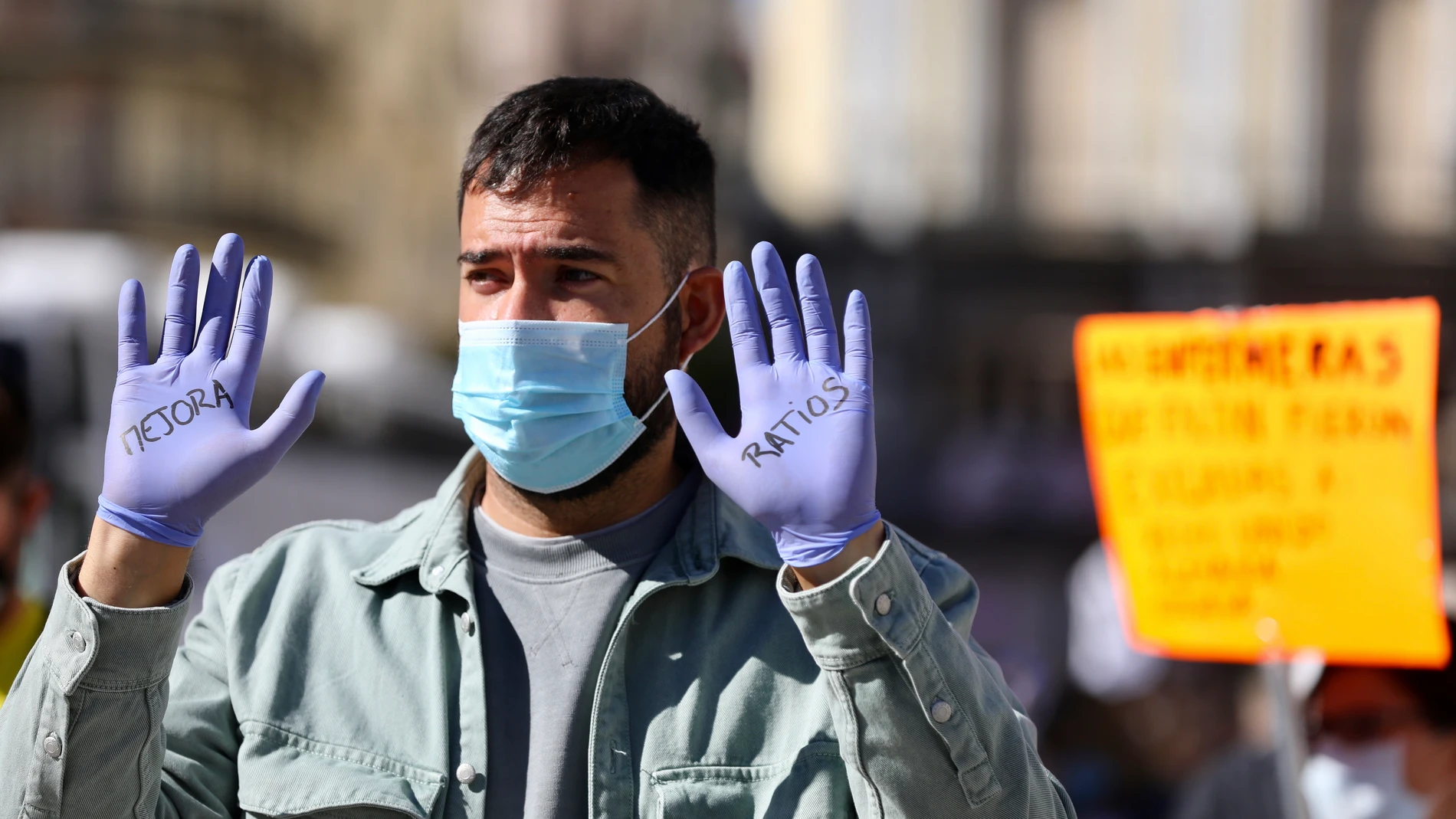 Protesta de los enfermeros en Madrid