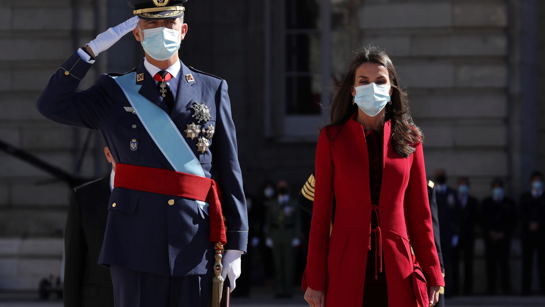 El Rey Felipe VI, con Doña Letizia en el Día de la Hispanidad