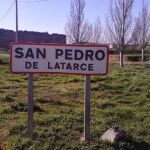Entrada al municipio vallisoletano de San Pedro Latarce