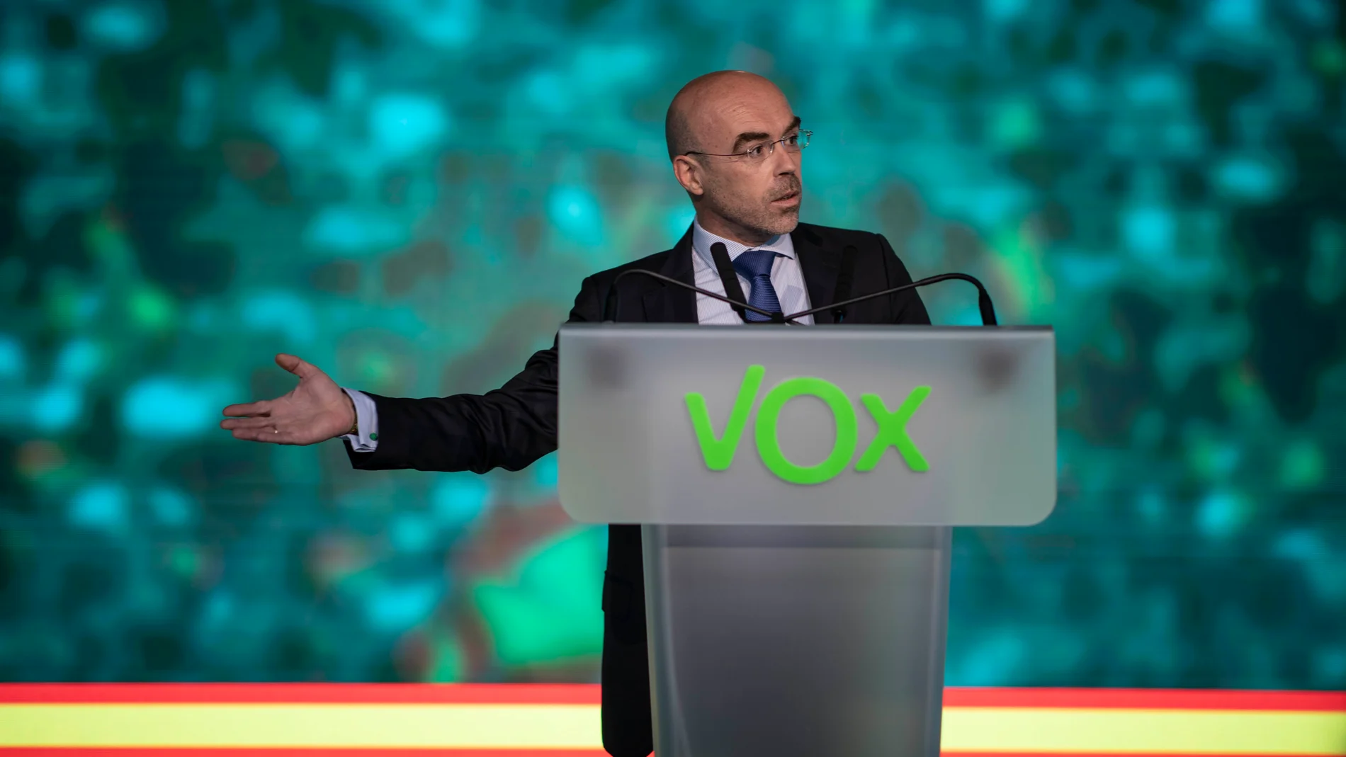 Rueda de prensa de Jorge Buxadé, portavoz de VOX.