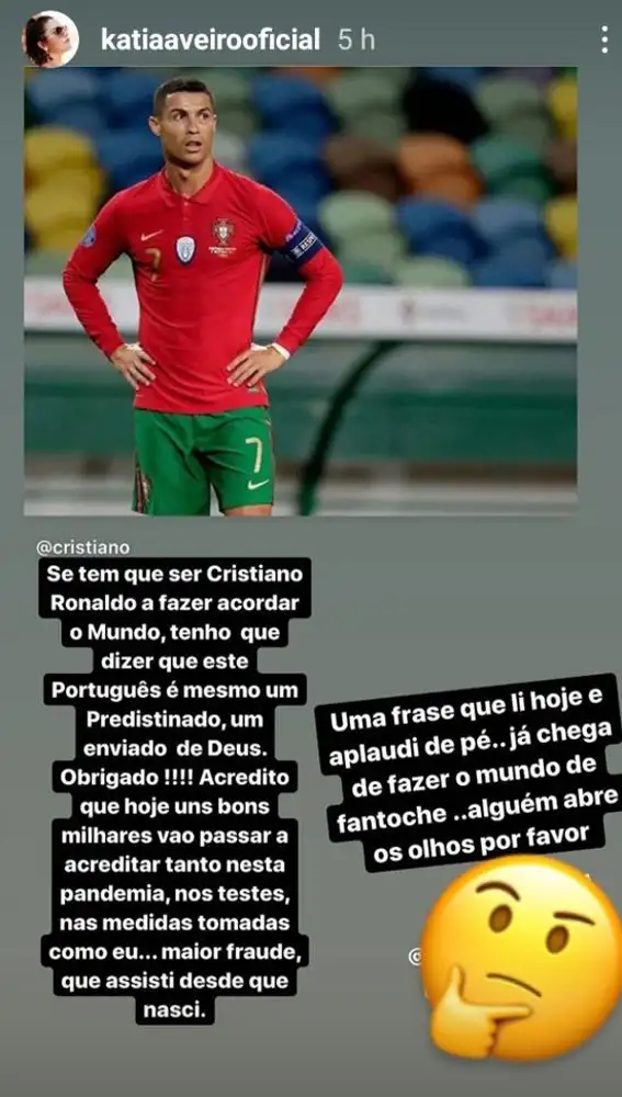 Katia Aveiro opina sobre el positivo en Covid de su hermano Cristiano Ronaldo
