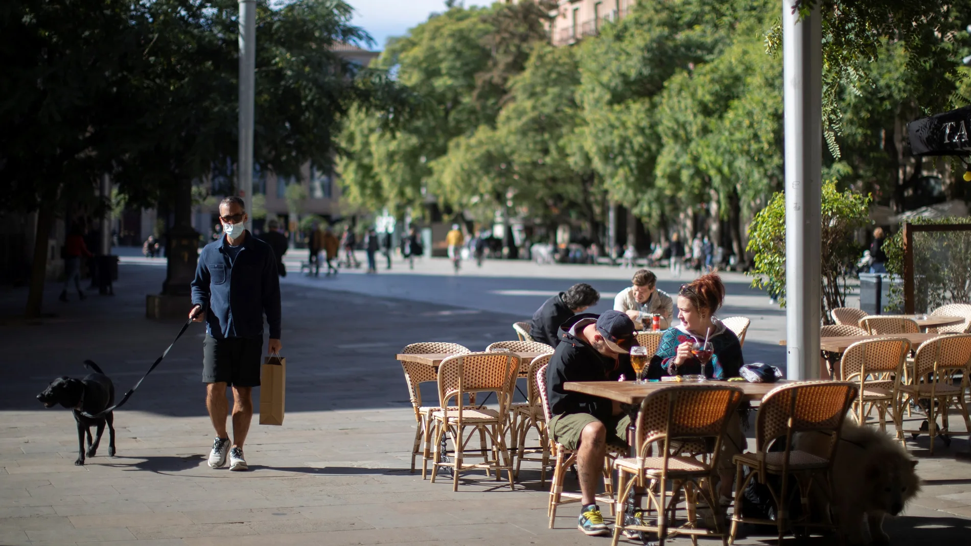 Una terraza del centro de Barcelona