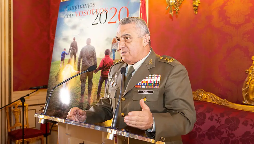 El JEME en la presentación en enero del calendario 2020 del Ejército de Tierra