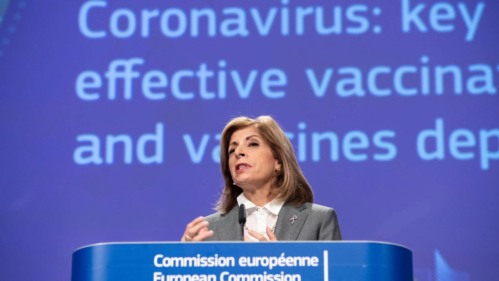 La comisaria europea de Sanidad, Stella Kyriakides