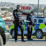 Control policial en Écija durante la tercera ola de la pandemia
