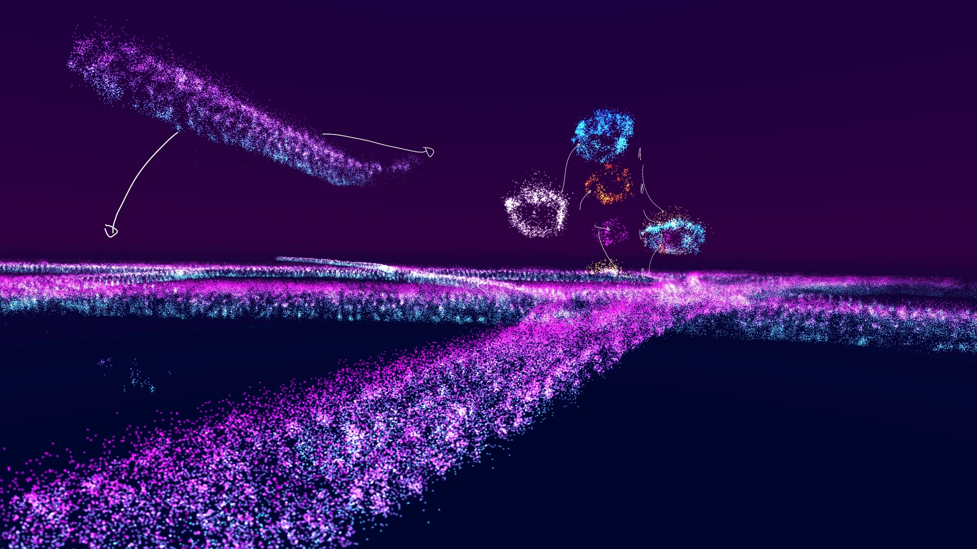 Imagen tomada con el sistema de realidad virtual vLUME, capaz de mostrarnos las estructuras moleculares y celulares que nos forman.