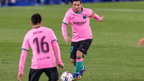 El delantero argentino del Barcelona Leo Messi