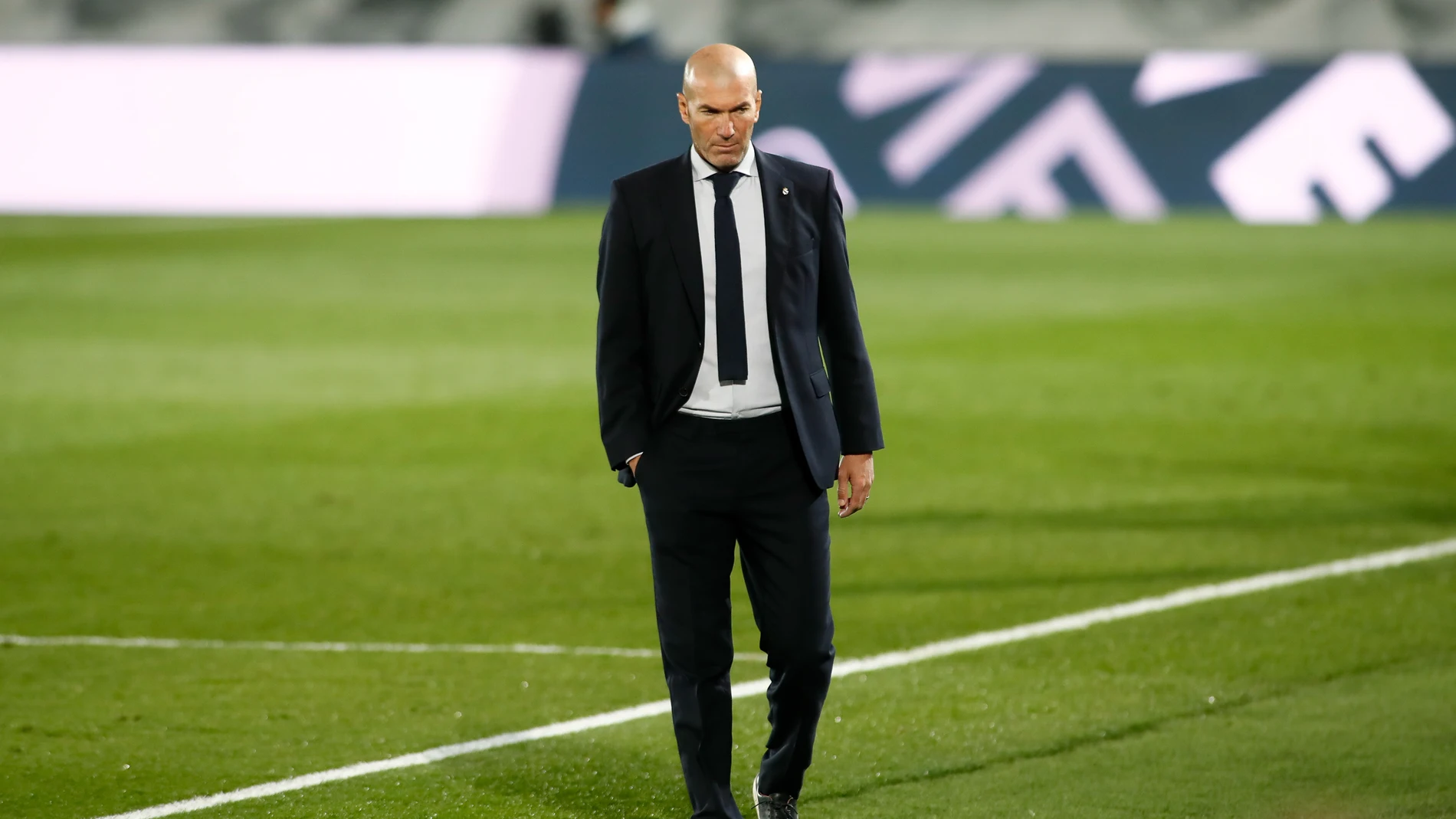 Zidane, en el partido Real Madrid-Cádiz