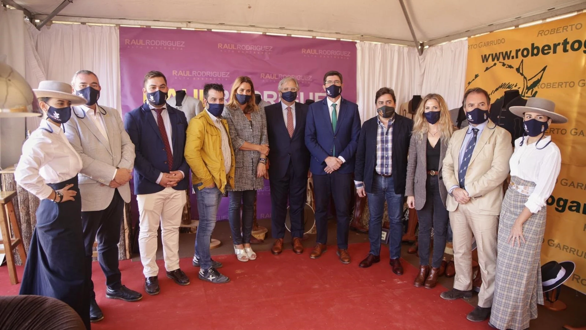 El vicepresidente de la Junta de Andalucía y consejero de Turismo, Regeneración, Justicia y Administración Local, Juan Marín, en el final de la Copa del Rey de Doma Vaquera, en Jerez de la Frontera (Cádiz)