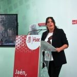 La coordinadora del Grupo Parlamentario del PSOE de Jaén, Ángeles Férriz