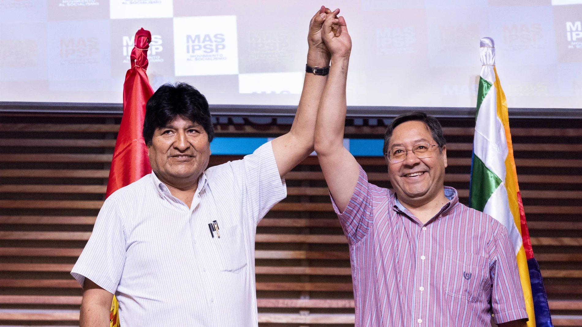 El expresidente de Bolivia Evo Morales y el candidato del MAS Luis Arce (Foto de ARCHIVO)27/01/2020