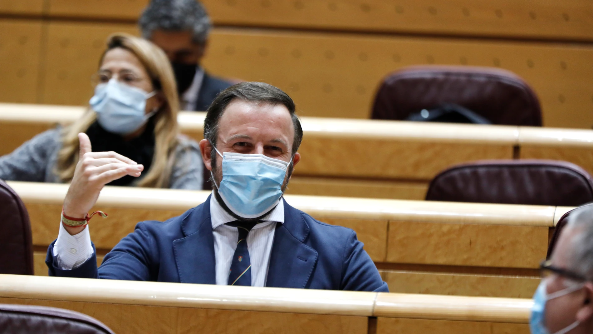 El senador del Partido Popular Pablo Ruz Villanueva, durante una sesión de control al Gobierno en el Senado