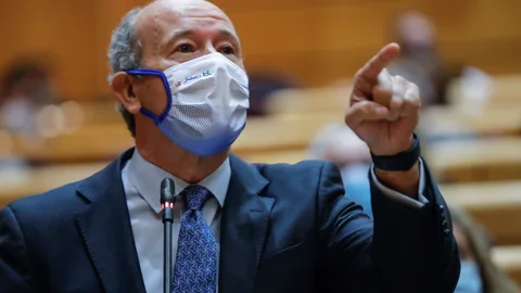 El ministro de Justicia, Juan Carlos Campo, en la sesión de control al Gobierno en el Senado
