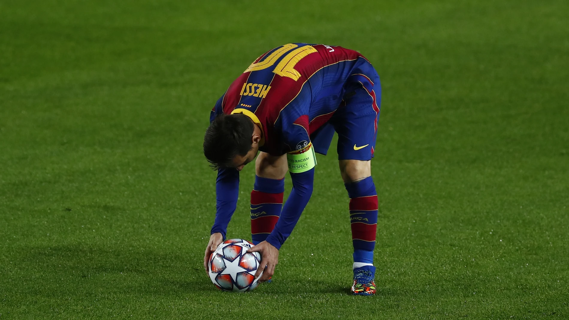 El último gol de Messi en la Champions ha sido de penalti