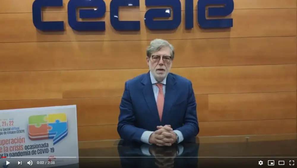 El presidente de Cecale, Santiago Aparicio
