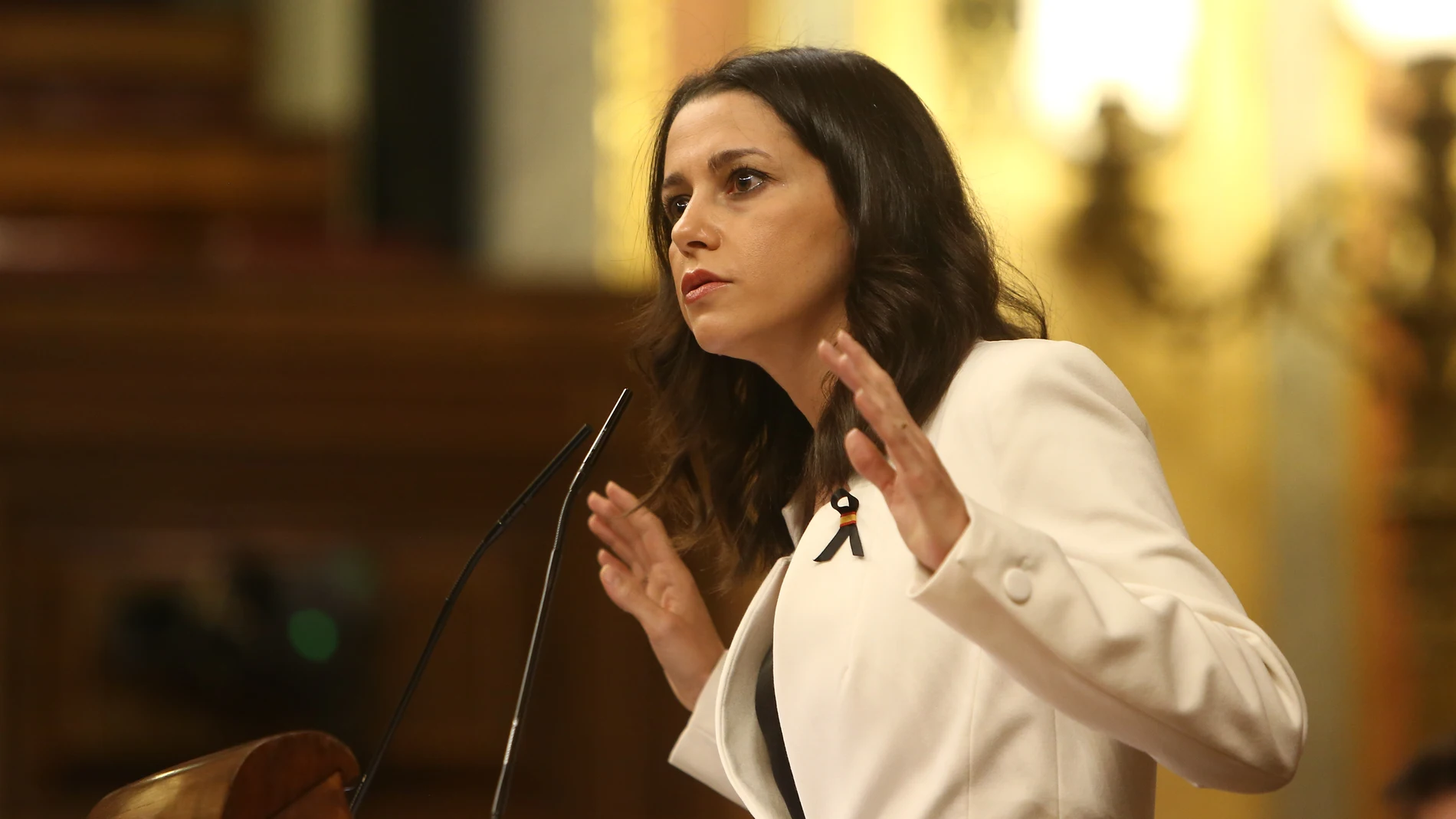 La líder de Ciudadanos, Inés Arrimadas, criticó la duración de seis meses del estado de alarma