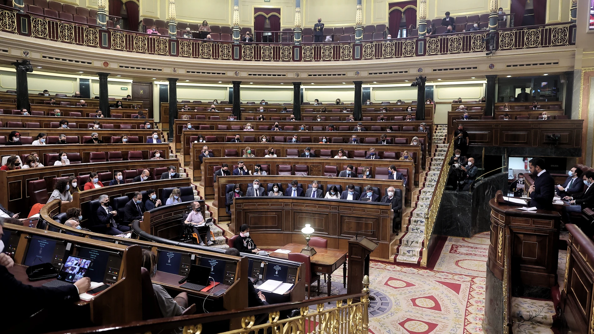 Vista general del pleno en el que se debate la moción de censura planteada por Vox, en el Congreso de los Diputados