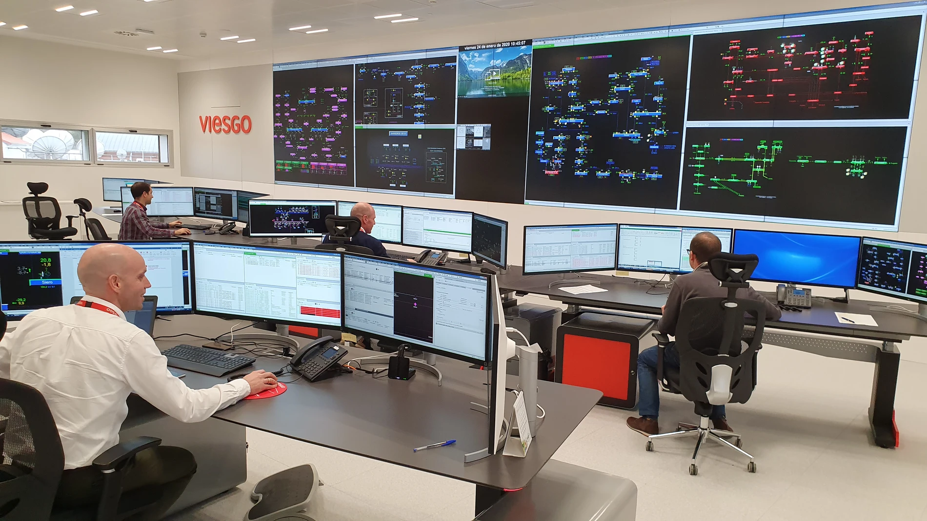 El innovador centro de control y operación de la red de Viesgo, ubicado en el Parque Científico y Tecnológico de Santander
