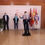 Foto de la rueda de prensa que esta mañana han ofrecido los alcaldes pedáneos socialistasPSOE DE MURCIA22/10/2020