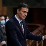 El presidente del Gobierno, Pedro Sánchez, anunció el jueves en el Congreso la paralización de la reforma para la renovación del CGPJ
