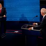 Trump y Biden en un momento del debate