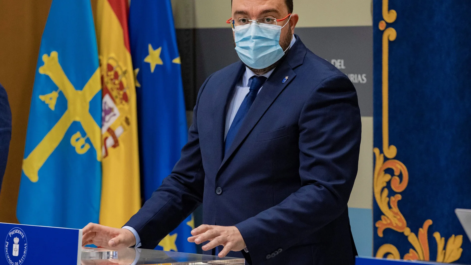 El presidente del Principado de Asturias, Adrián Barbón