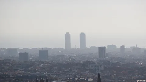 Aspecto de la ciudad de Barcelona