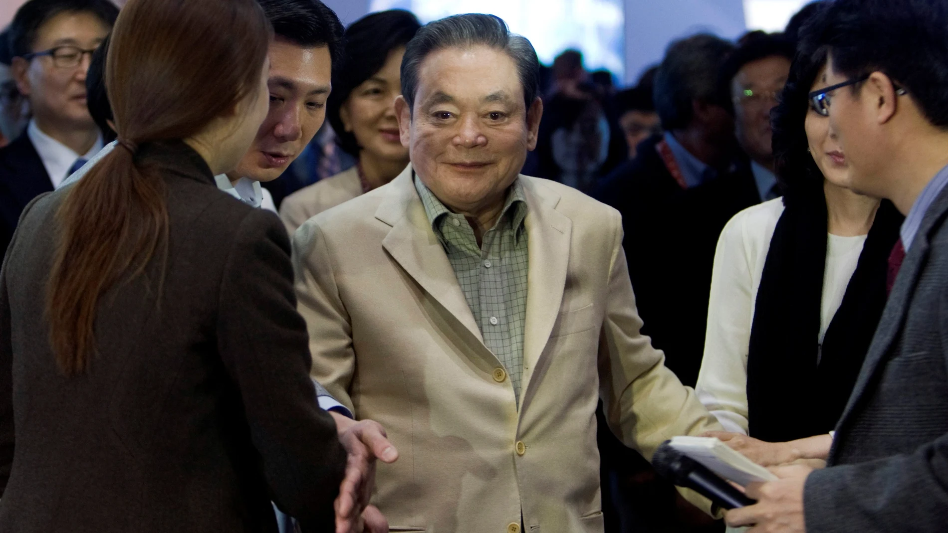 El presidente de Samsung, Lee Kun-hee, en una feria de electrónica en Las Vegas, EE UU, en 2012