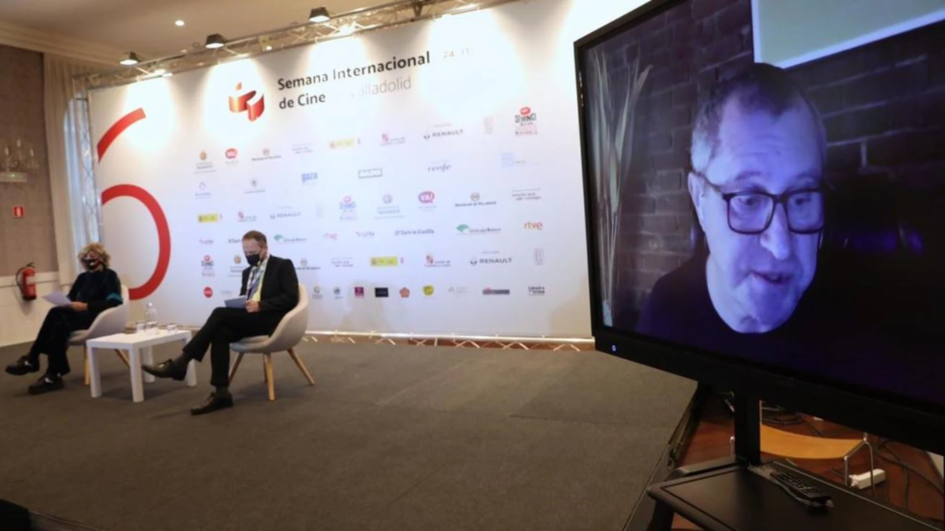 Vadim Perelman, director de 'Persian Lessons', interviene vía streaming durante una rueda de prensa.SEMINCI25/10/2020
