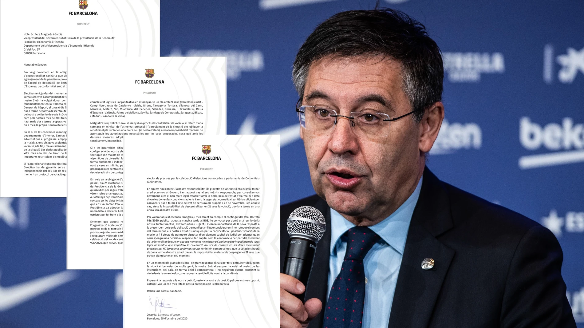 Josep Maria Bartomeu, presidente del Barcelona