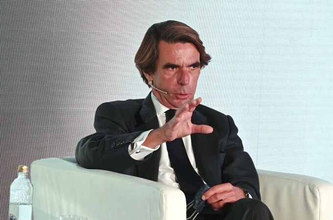 El expresidente del Gobierno José María Aznar, durante su intervención en el I Foro Económico Internacional Expansión