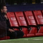 Simeone, en el banquillo del Atlético