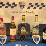 Bebidas alcohólicas halladas en la fiesta ilegal desalojada en Seseña