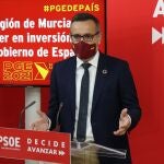 El secretario general del PSRM y portavoz del Grupo Parlamentario Socialista, Diego ConesaPSOE
