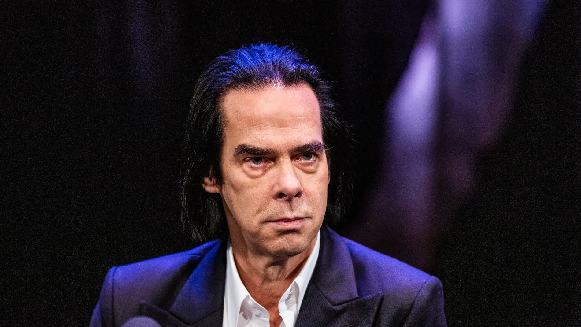 Copenhagen (Denmark), 02/11/2020.- Australian musician Nick Cave attends a press conference to promote his exhibition 'Stranger Than Kindness' in Copenhagen, Denmark, 02 November 2020. The show runs at The Black Diamond, a part of Danish Royal Library, until 13 February 2021. (Abierto, Dinamarca, Copenhague) EFE/EPA/Olafur Steinar Gestsson DENMARK OUT