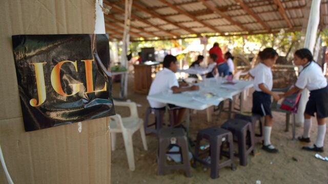 Fotografía de la escuela financiada por los hijos de El Chapo en Culiacán (México)