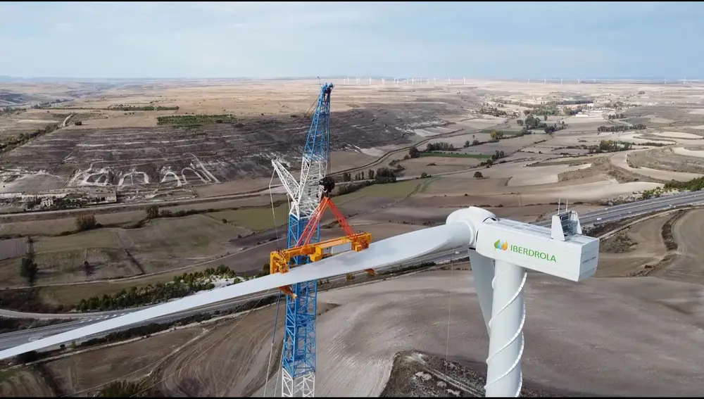 Iberdrola inicia la instalación en Burgos del aerogenerador terrestre más potente de España