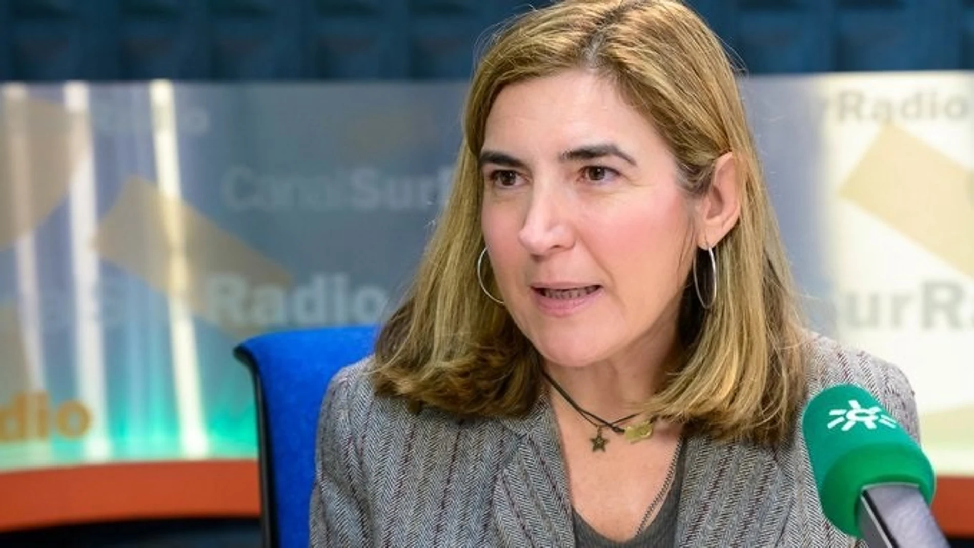 La consejera de Empleo, Rocío Blanco, este jueves durante su entrevista con Canal Sur Radio