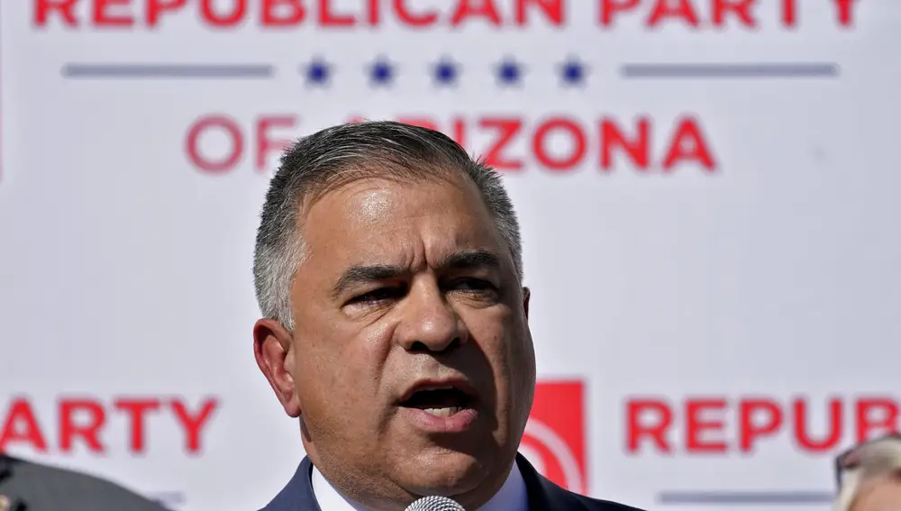 David Bossie, durante una conferencia en el Partido Republicano de Arizona el jueves