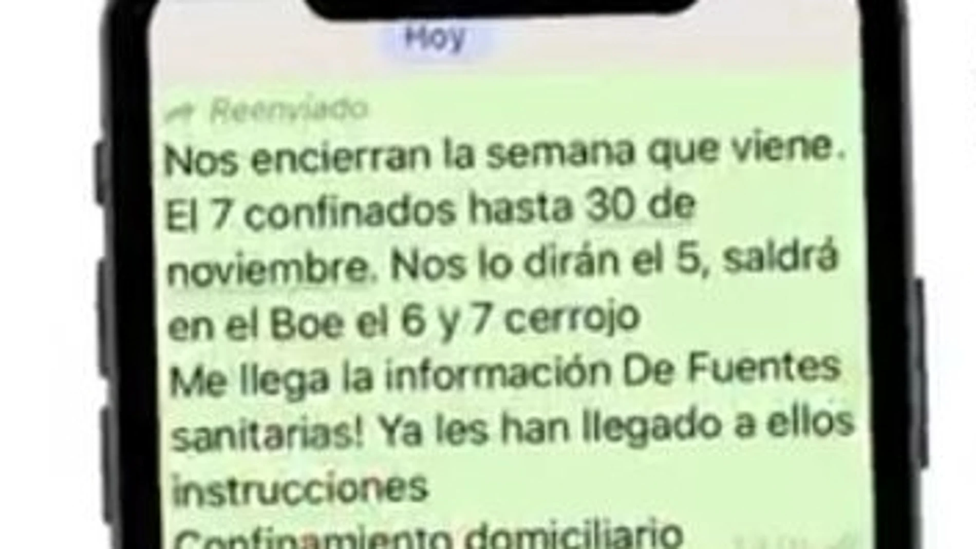 Así es el bulo de WhatsApp sobre un inminente confinamiento domiciliario